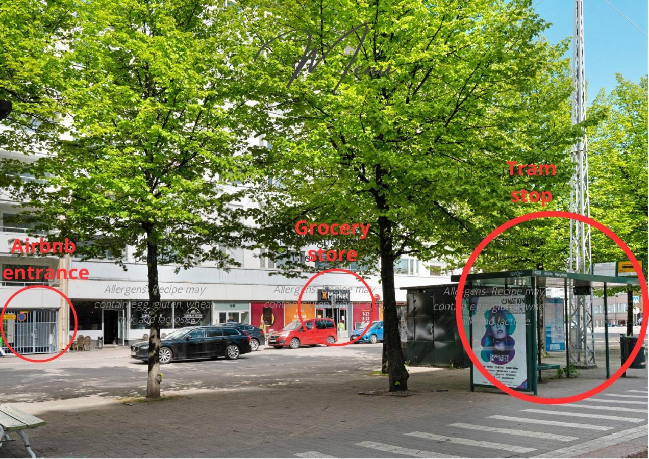 Just Renovated Stylish Nordic Studio By Tram Stop Helsinki Exterior foto